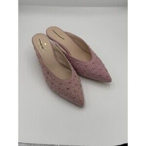Kate Spade NY Parisian Pink Suede Mules Size 7